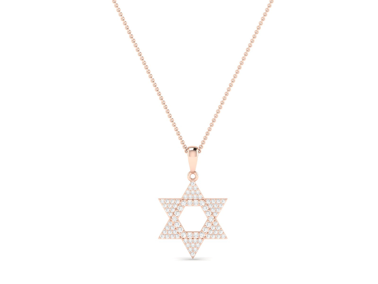 נעמי | שרשרת מגן דוד משובצת יהלומים