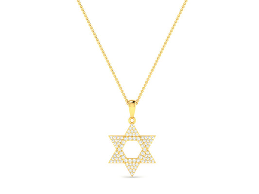 נעמי | שרשרת מגן דוד משובצת יהלומים